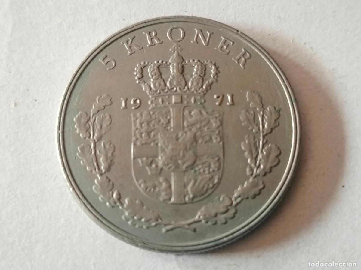 Monedas antiguas de Europa: MONEDA DINAMARCA 5 CORONAS DE 1972 - Foto 2