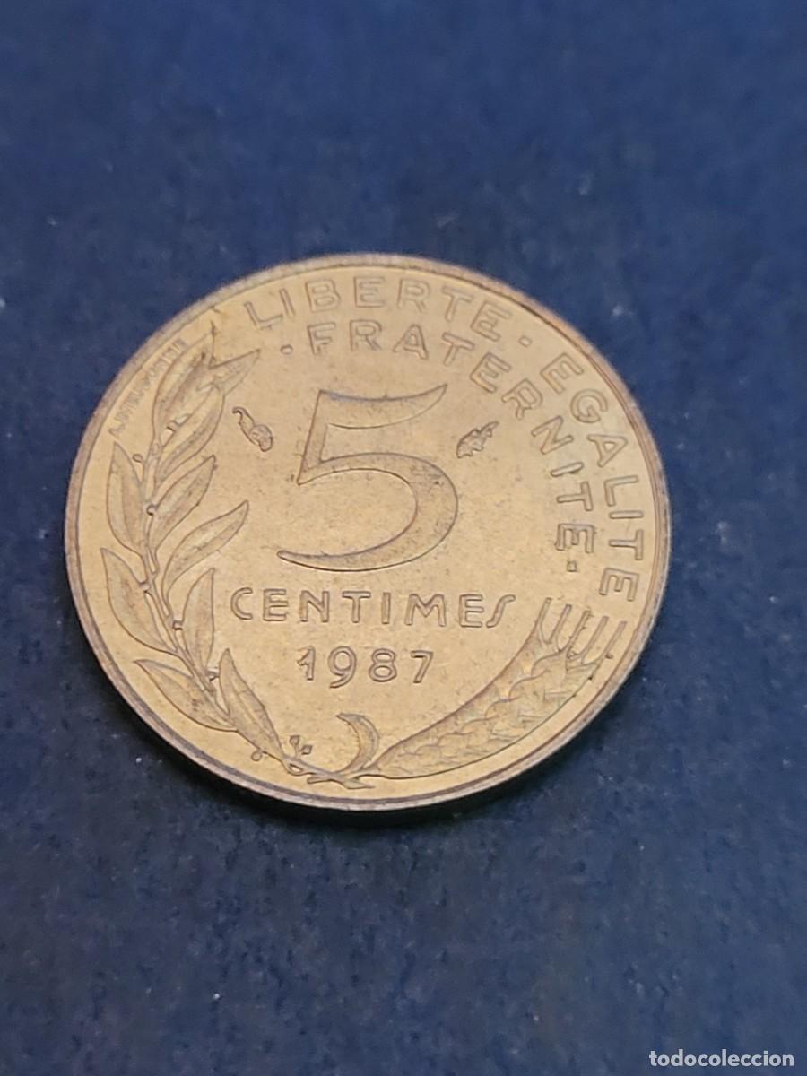 Monedas antiguas de Europa: Moneda 5 c&eacute;ntimos 1987 Francia - Foto 2