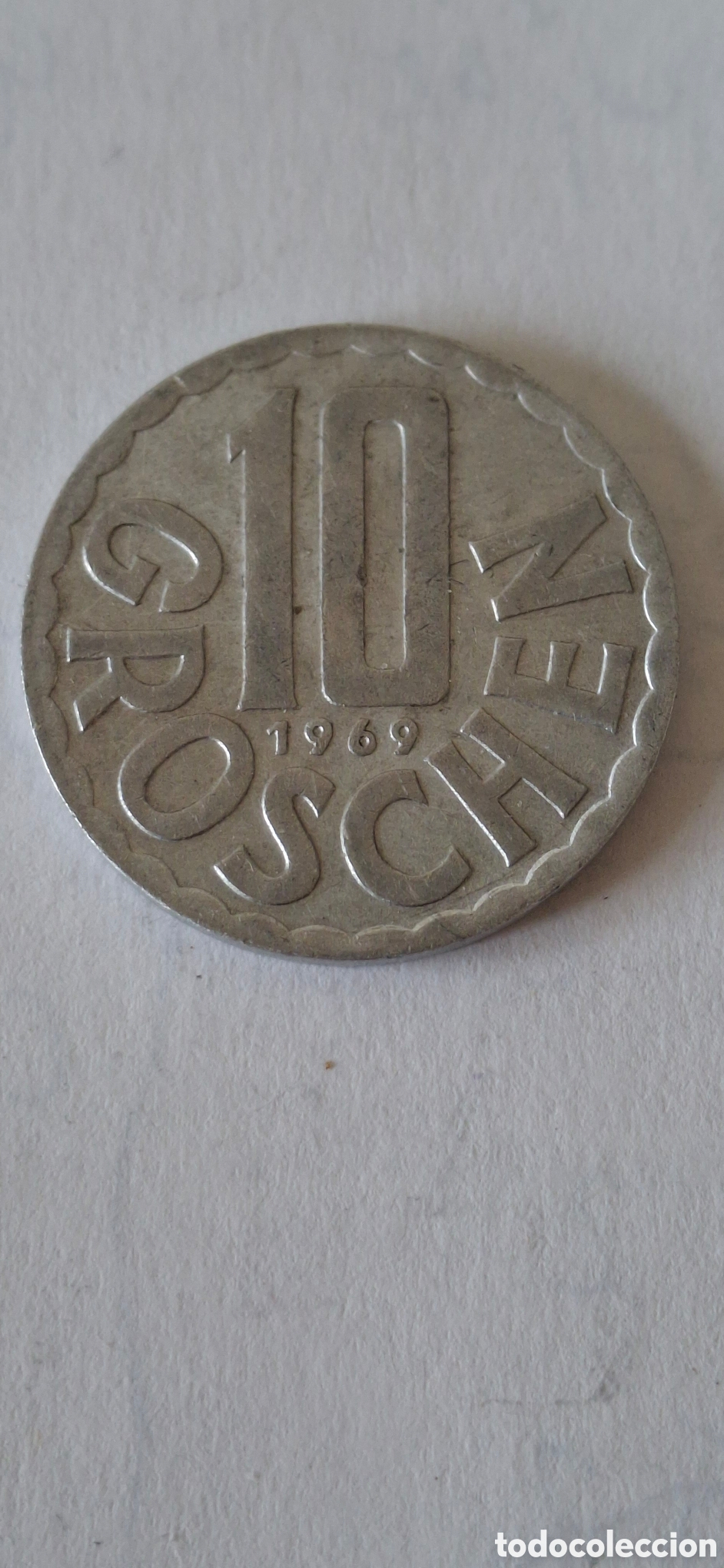 Monedas antiguas de Europa: 10 Groschen 1969 Austria - Foto 1