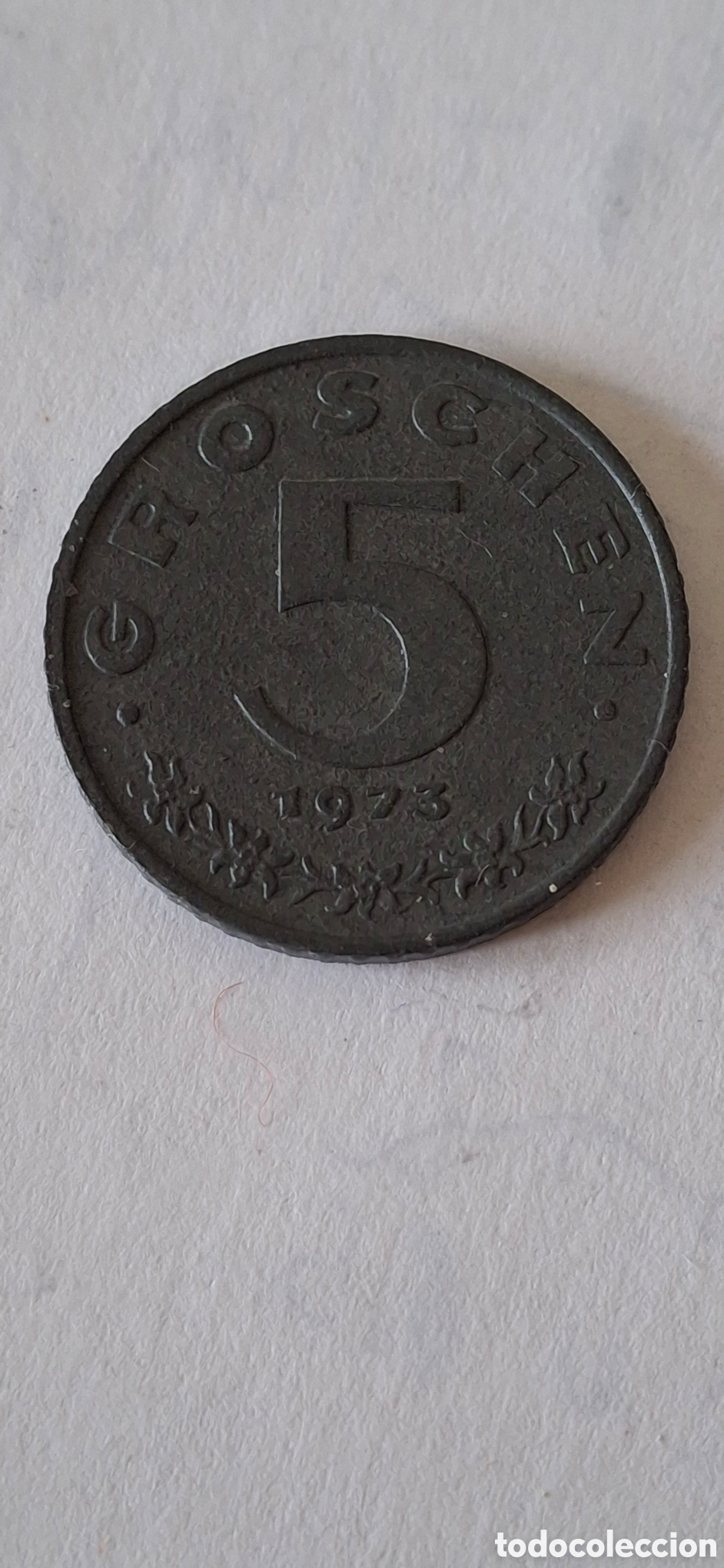 Monedas antiguas de Europa: 5 Groschen 1973 Austria - Foto 1