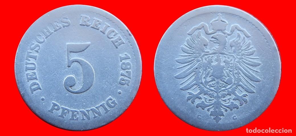Old Coins of Europe: 5 PFENNIG 1875G IMPERIO ALEMANIA-138448