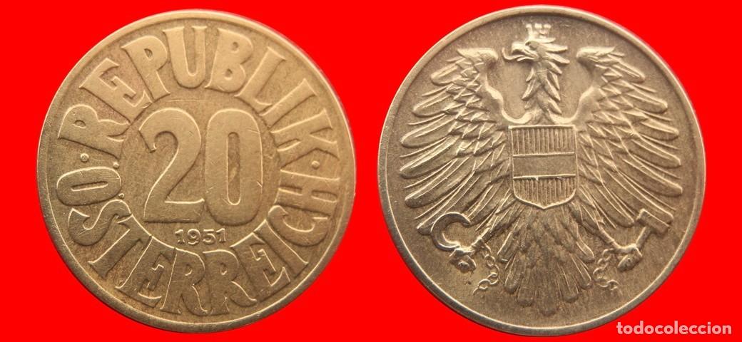 Moedas antigas da Europa: 20 GROSCHEN 1951 AUSTRIA-138500