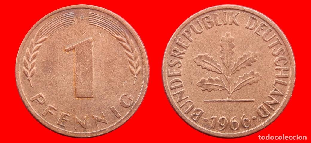 Monedas antiguas de Europa: 1 PFENNIG 1966J BRD ALEMANIA-138525