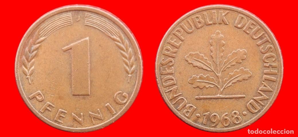 Monedas antiguas de Europa: 1 PFENNIG 1968J BRD ALEMANIA-138528