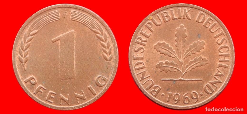 Monedas antiguas de Europa: 1 PFENNIG 1969F BRD ALEMANIA-138529