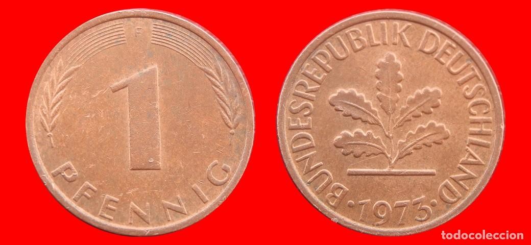 Monedas antiguas de Europa: 1 PFENNIG 1973F BRD ALEMANIA-138531