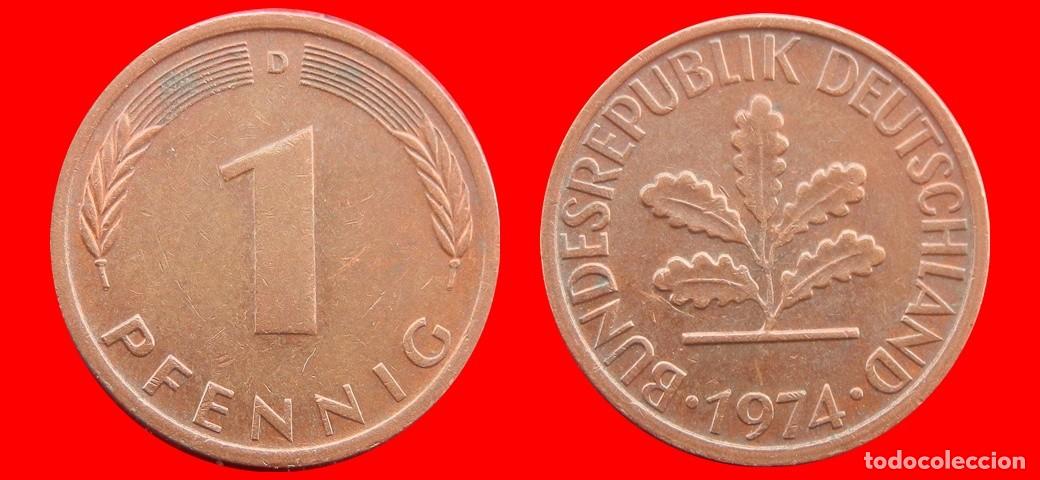 Monedas antiguas de Europa: 1 PFENNIG 1974D BRD ALEMANIA-138532