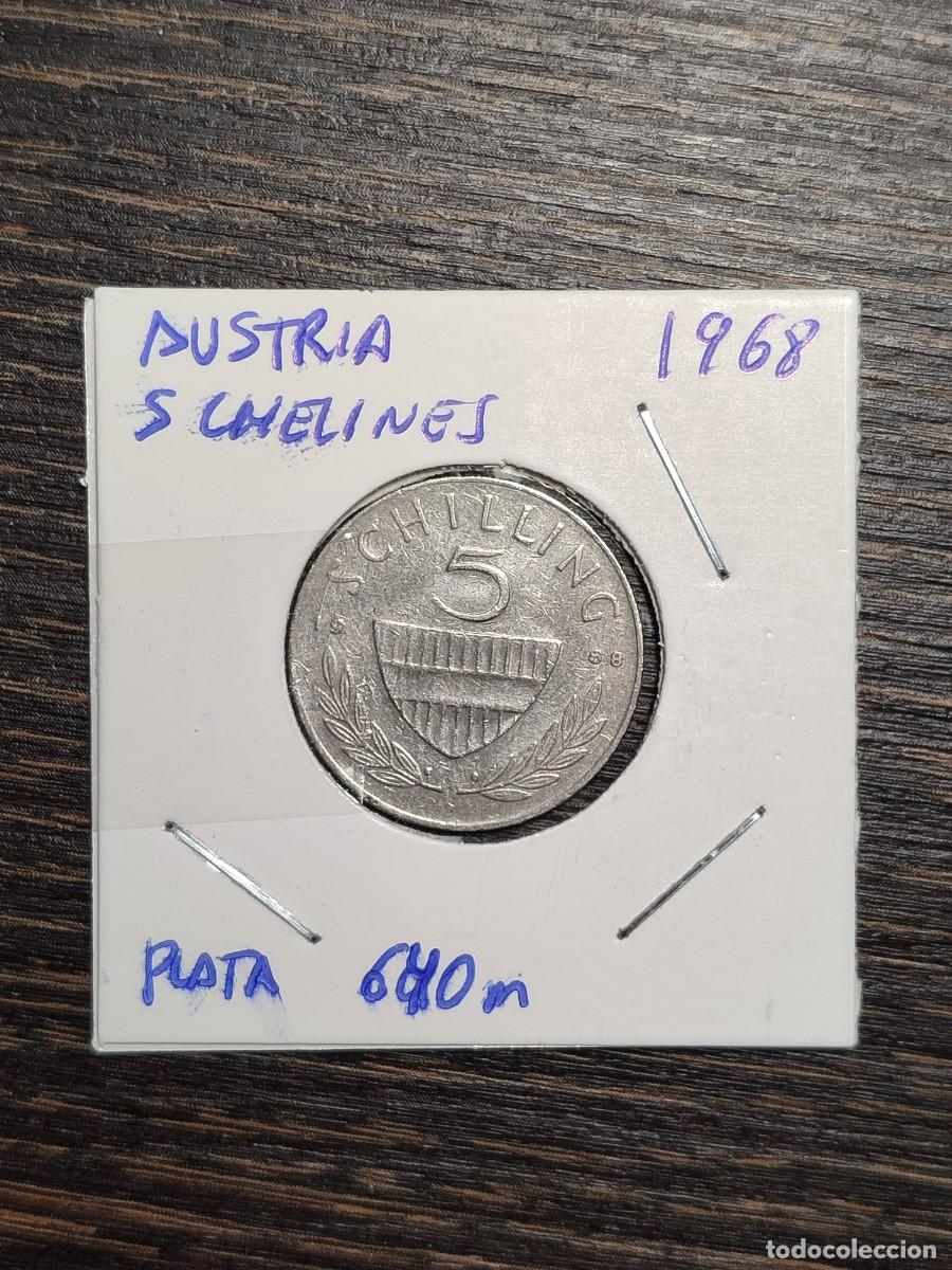 Monedas antiguas de Europa: 5 chelines plata 1968 Austria UNC - Foto 1