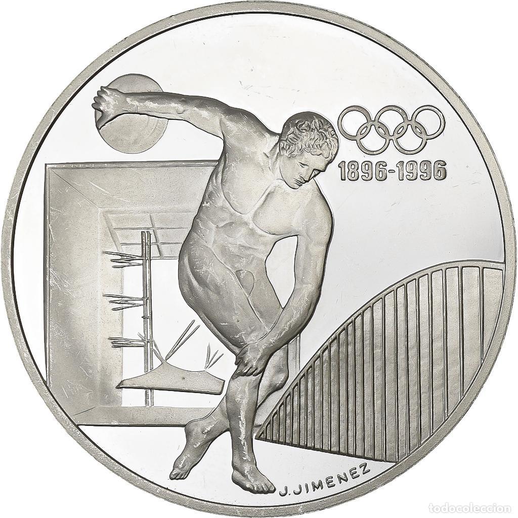 Moedas antigas da Europa: [#137079] Francia, 100 Francs, Discolobe, 1994, MDP, Prueba, Plata, SC, KM:1047