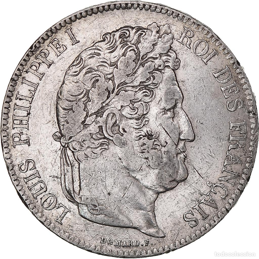 Monedas antiguas de Europa: [#374466] Moneda, Francia, Louis-Philippe, 5 Francs, 1833, Rouen, MBC, Plata, KM:749.2