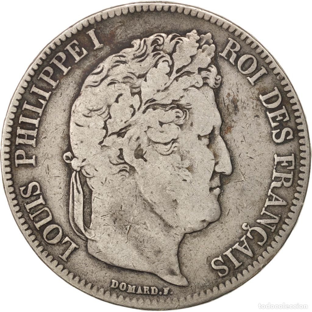 Moedas antigas da Europa: [#504305] Moneda, Francia, Louis-Philippe, 5 Francs, 1832, Toulouse, BC+, Plata, KM:749.9