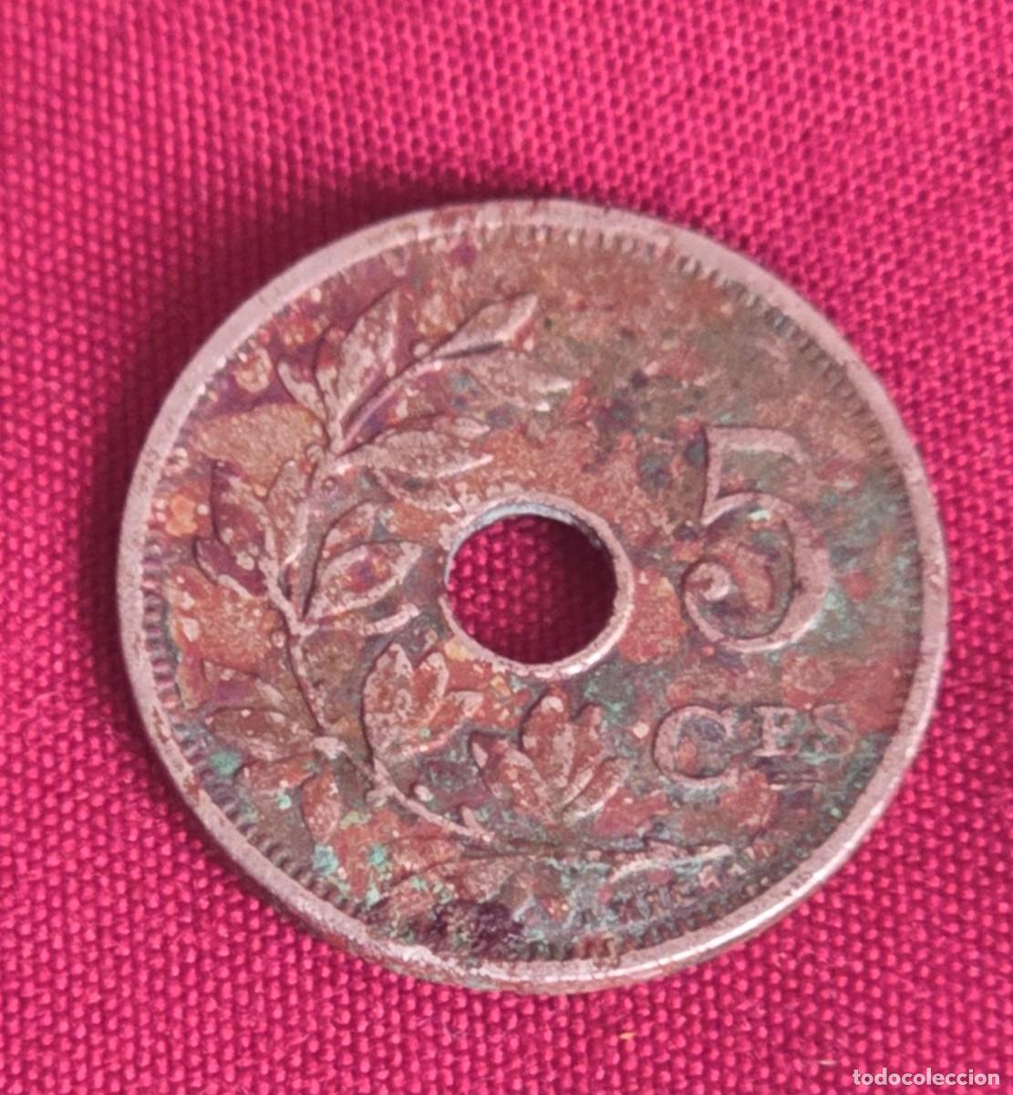 Monedas antiguas de Europa: MONEDA DE BELGICA 1925 - 5 CENTAVOS - Foto 2