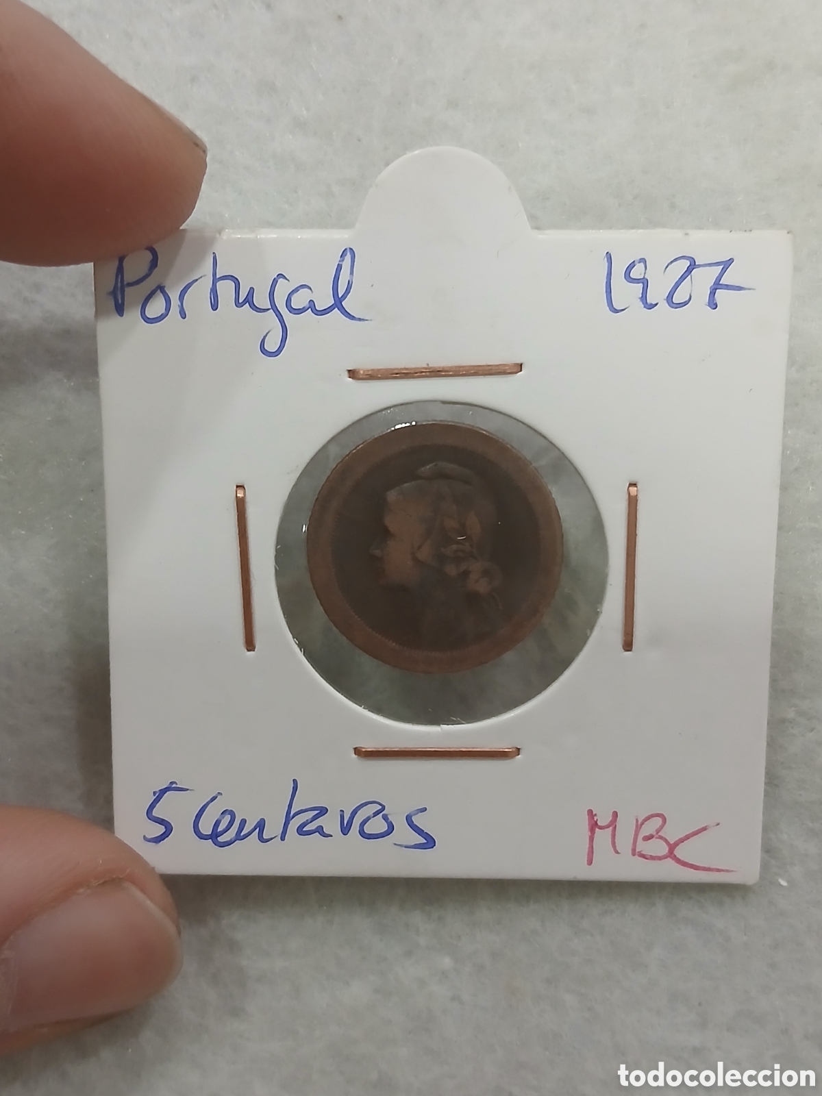 Moedas antigas da Europa: Portugal. 1927. 5 centavos. (L127)