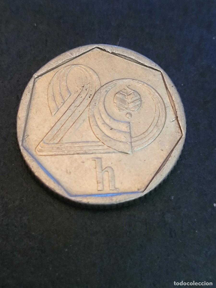 Monedas antiguas de Europa: Moneda 20 hellers 1994 ceca &rdquo;b`&rdquo; Rep&uacute;blica Checa - Foto 2