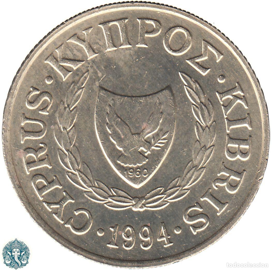 Monedas antiguas de Europa: CHIPRE 5 Centavos 1994 KM#53.3 - Foto 2