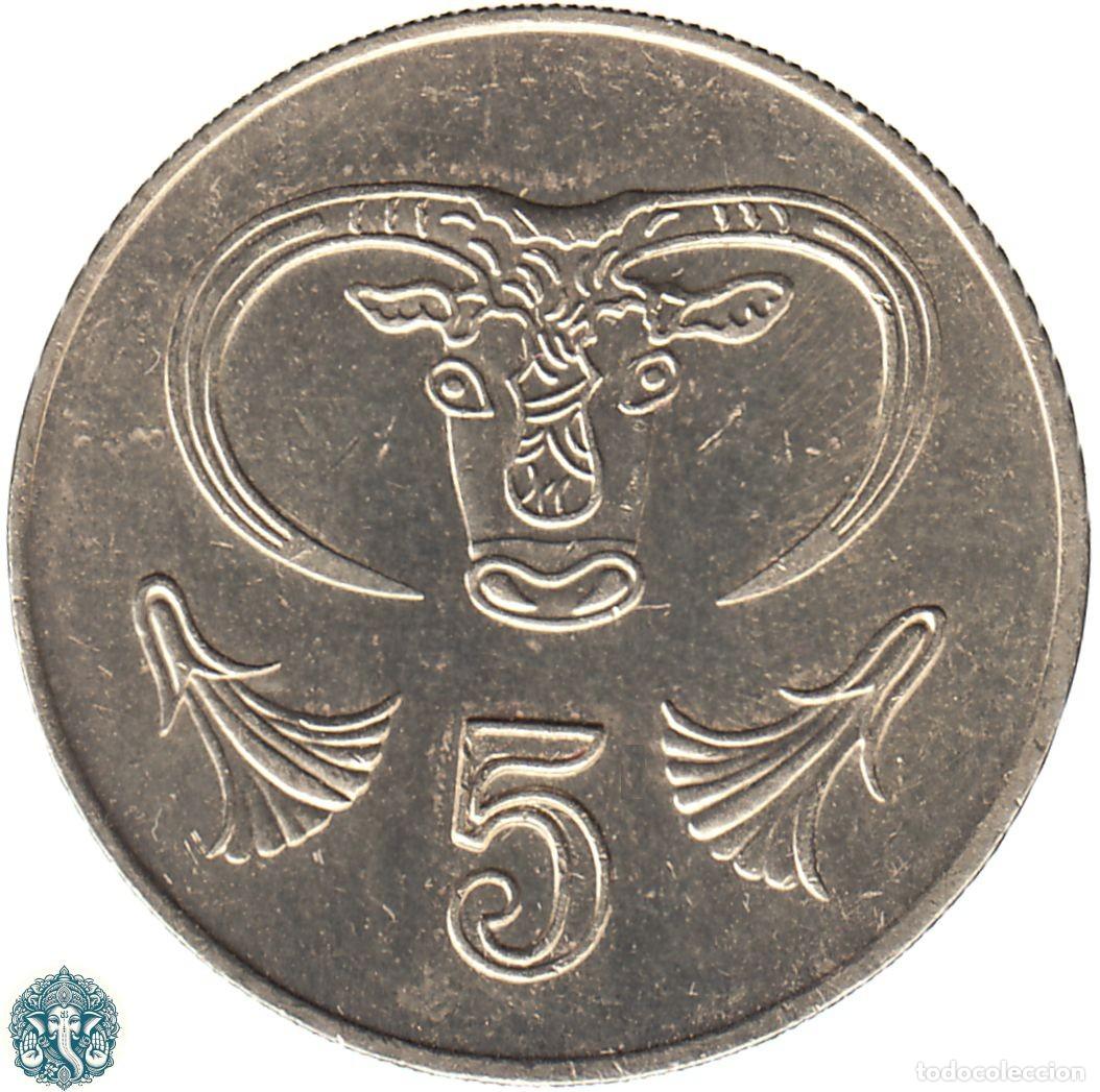 Monedas antiguas de Europa: CHIPRE 5 Centavos 2001 KM#53.3 - Foto 2