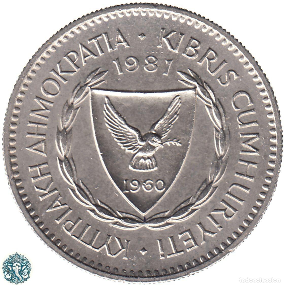 Monedas antiguas de Europa: CHIPRE 50 Mils 1981 KM#41 - Foto 1