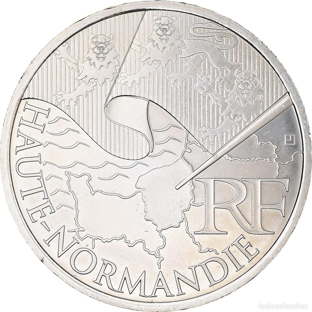 Monete antiche di Europa: [#222202] Francia, 10 Euro, Haute Normandie, 2010, SC, Plata