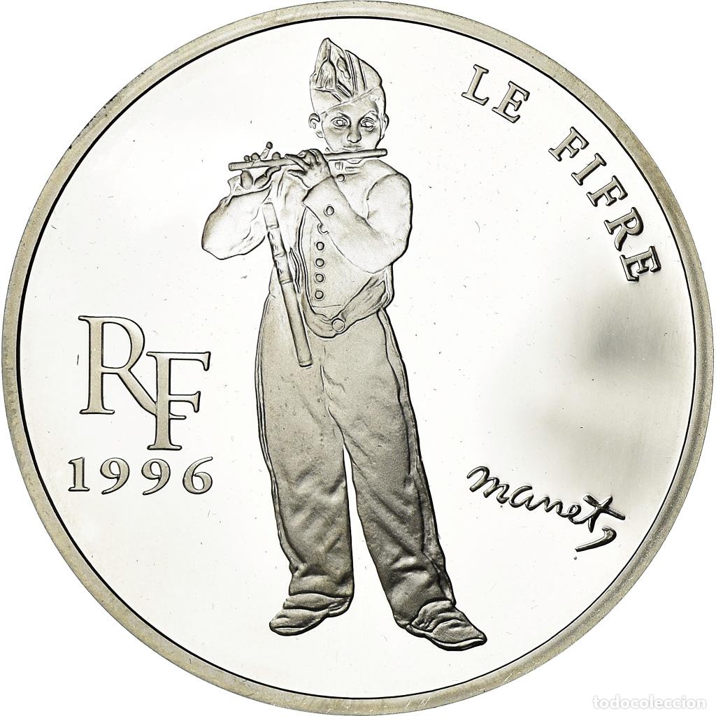 Moedas antigas da Europa: [#783628] Moneda, Francia, Manet - Le Fifre, 10 Francs-1.5 Euro, 1996, Paris, BE, FDC