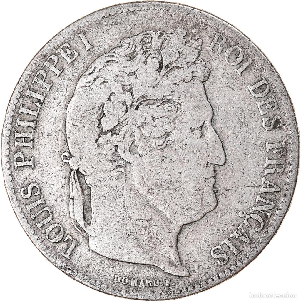 Alte M&uuml;nzen aus Europa: [#788843] Moneda, Francia, Louis-Philippe, 5 Francs, 1835, Toulouse, BC+, Plata, KM:749.9