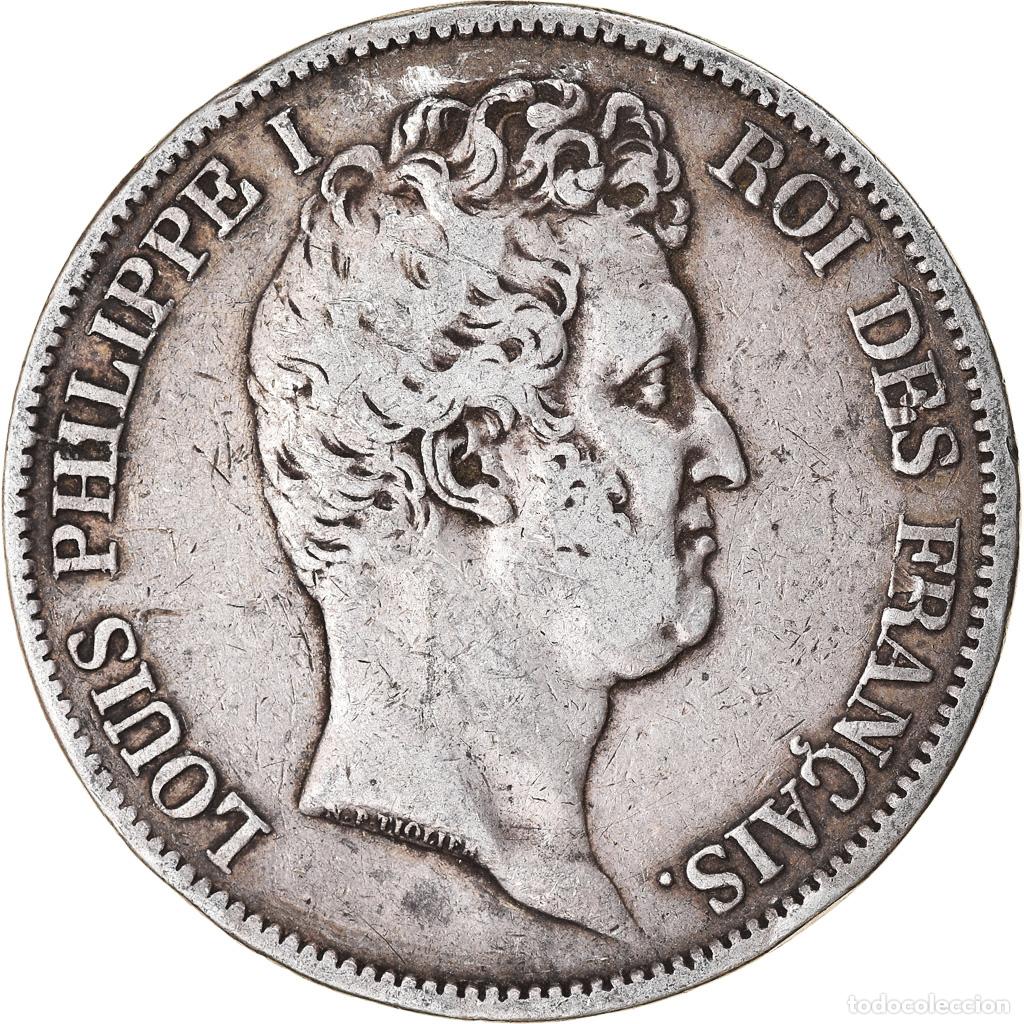 Alte M&uuml;nzen aus Europa: [#788908] Moneda, Francia, Louis-Philippe, 5 Francs, 1830, Paris, BC+, Plata, KM:735.1