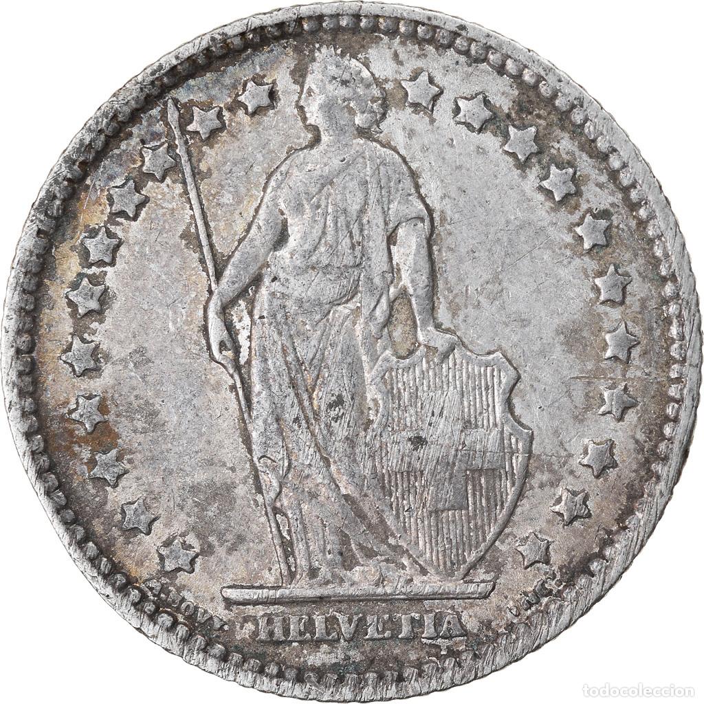 Moedas antigas da Europa: [#854596] Moneda, Suiza, Franc, 1887, Bern, MBC, Plata, KM:24