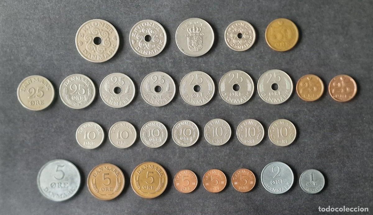 Monedas antiguas de Europa: 29 MONEDAS DE DINAMARCA DE DIFERENTE MODELO (A) - Foto 1