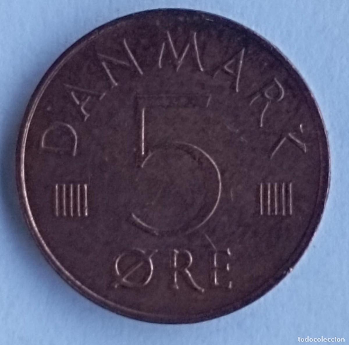 Monedas antiguas de Europa: Moneda de Dinamarca 5 ore de 1973 - Foto 2