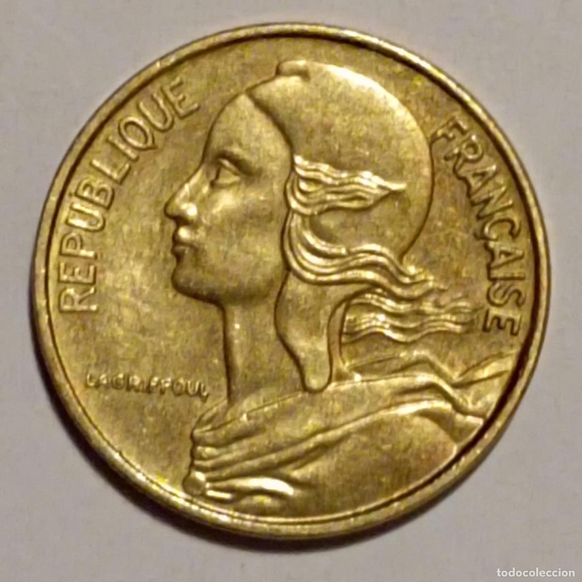 Monedas antiguas de Europa: Moneda de Francia 5 c&eacute;ntimos de 1966 -A - Foto 2