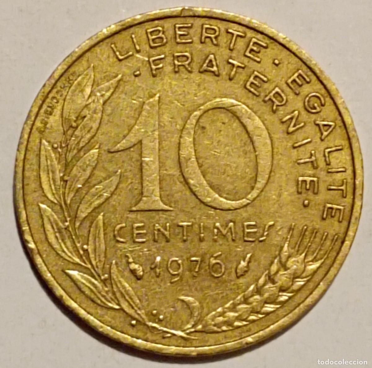 Monedas antiguas de Europa: Moneda de Francia 10 c&eacute;ntimos de 1976 - Foto 1