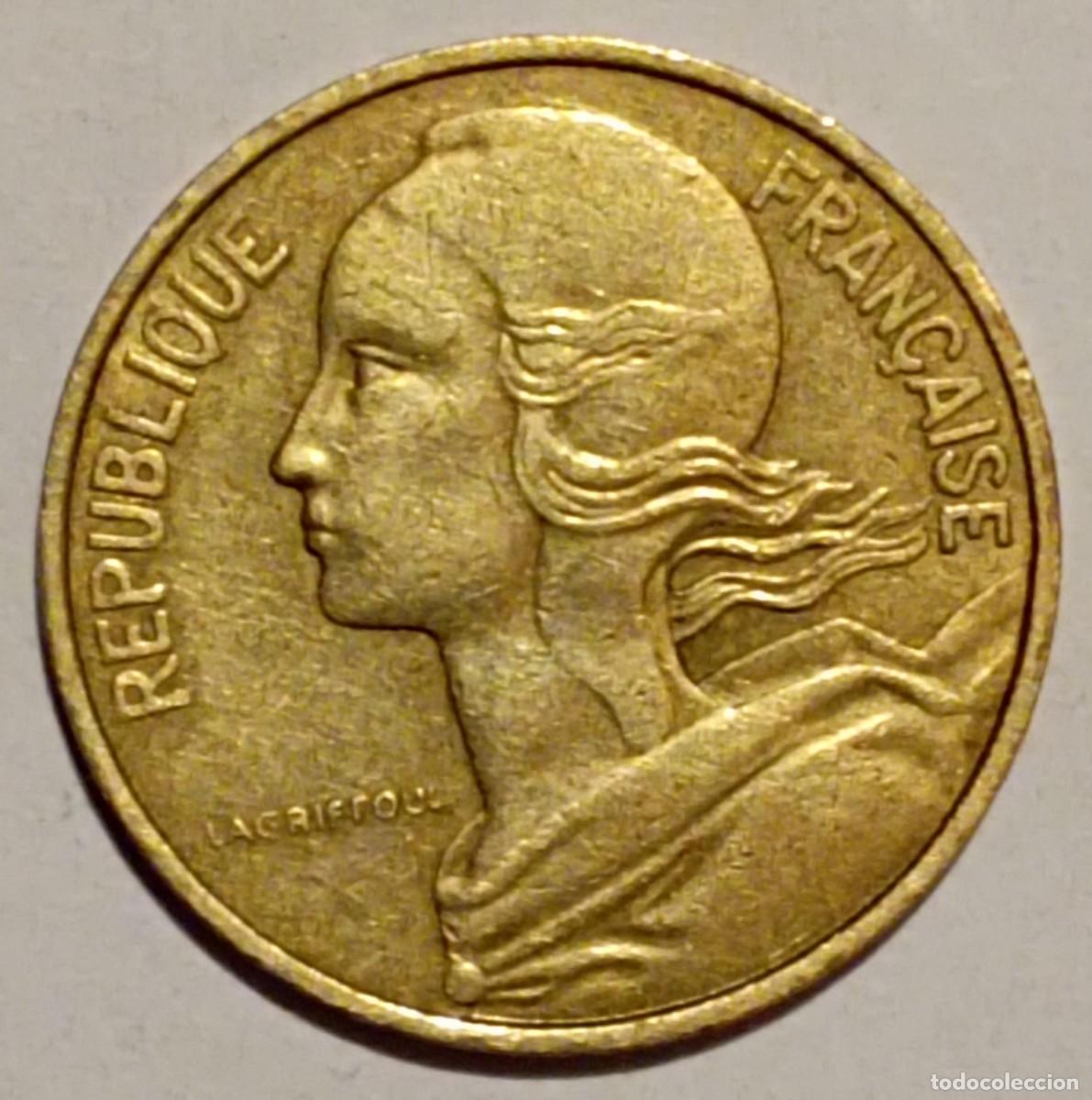 Monedas antiguas de Europa: Moneda de Francia 10 c&eacute;ntimos de 1976 - Foto 2