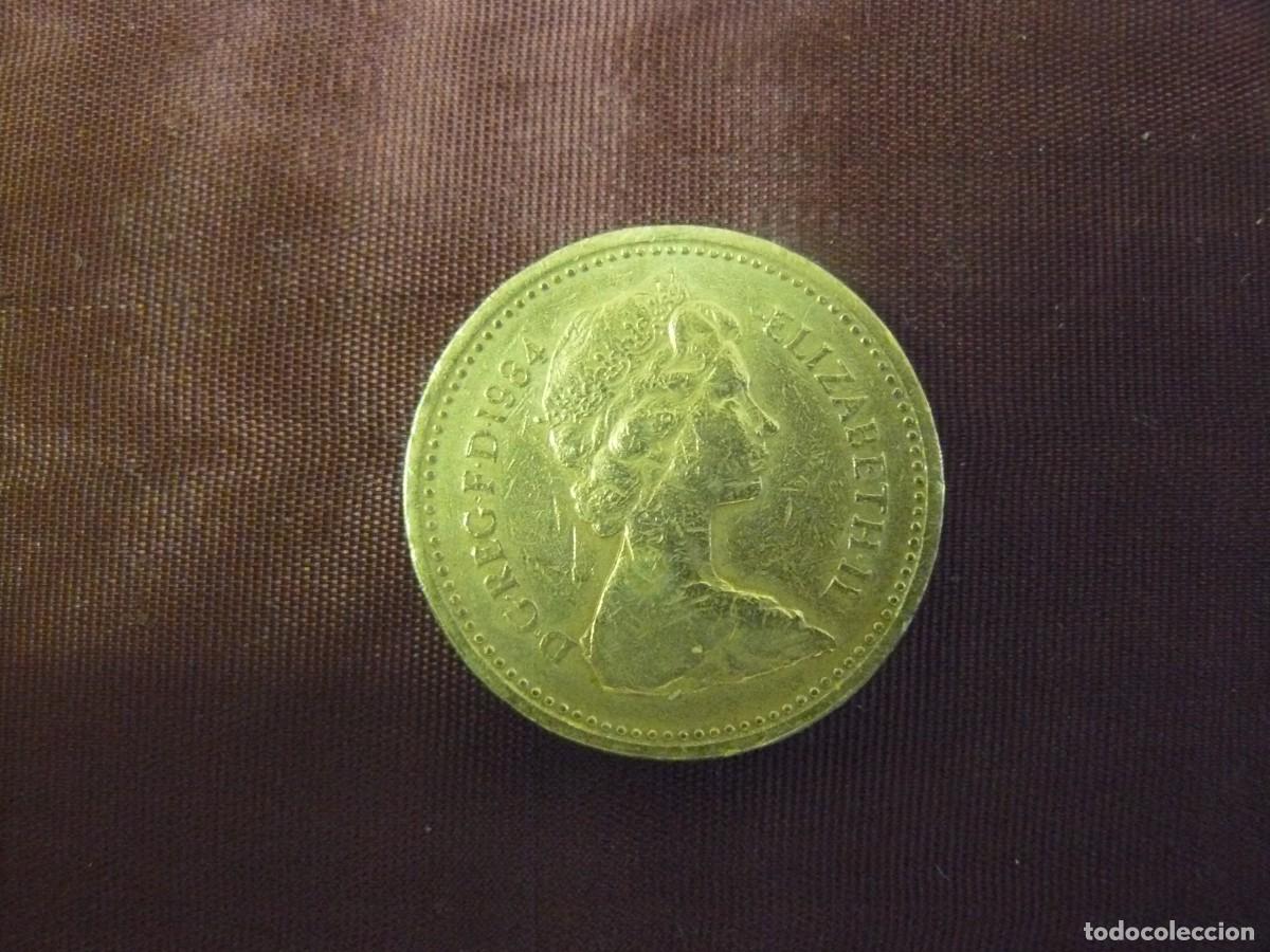 Moedas antigas da Europa: Moneda de Gran Breta&ntilde;a 1 Libra 1984