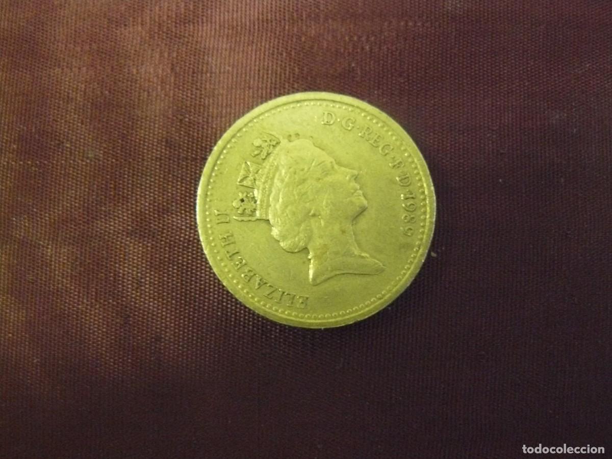Monete antiche di Europa: Moneda de Gran Breta&ntilde;a 1 Libra 1989