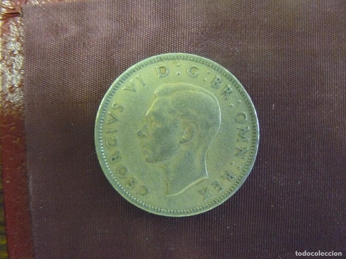 Alte M&uuml;nzen aus Europa: Moneda de Gran Breta&ntilde;a 2 Shilling 1949