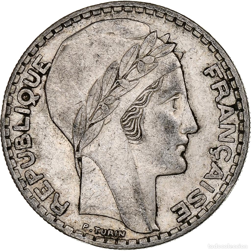 Moedas antigas da Europa: [#1210206] Francia, 20 Francs, Turin, 1937, Paris, Plata, MBC, Gadoury:852, KM:879