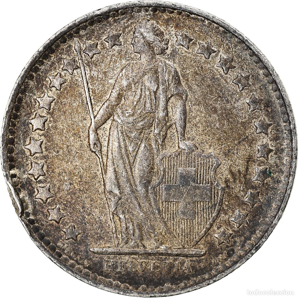 Monedas antiguas de Europa: [#833933] Moneda, Suiza, 1/2 Franc, 1945, Bern, BC+, Plata, KM:23