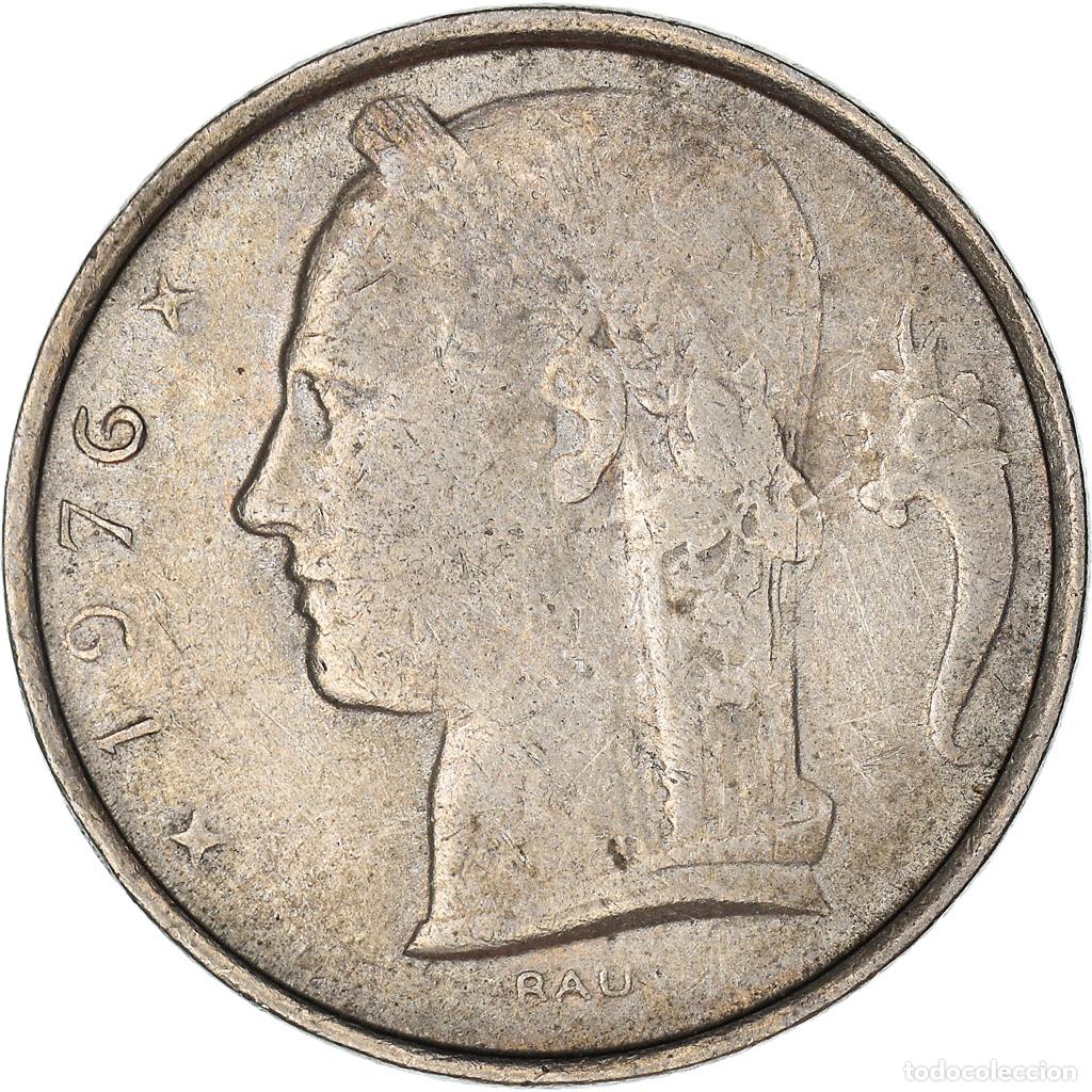 Monete antiche di Europa: [#960884] Moneda, B&eacute;lgica, 5 Francs, 5 Frank, 1976, BC+, Cobre - n&iacute;quel, KM:134.1