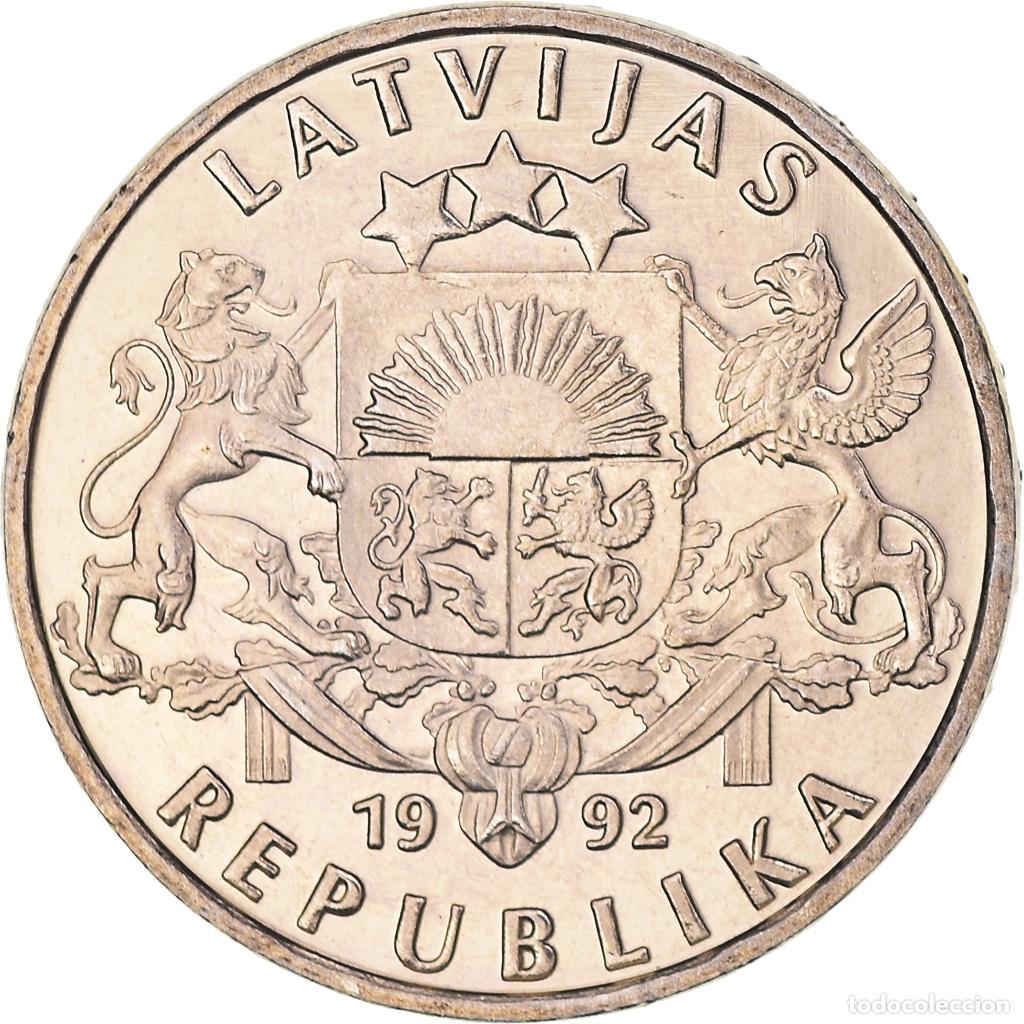 Moedas antigas da Europa: [#388035] Moneda, Letonia, Lats, 1992, EBC, Cobre - n&iacute;quel, KM:12