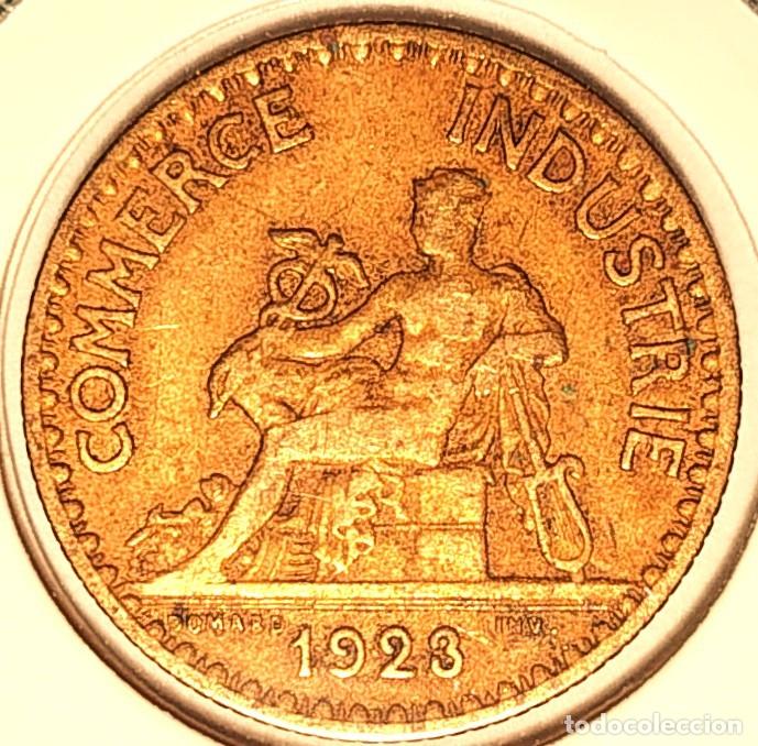 Monete antiche di Europa: FRANCIA (1870-1941) - 1 FRANCO 1923 - FICHAS DE COMERCIO - A - 4,09 GR. BRONCE DE ALUMINIO