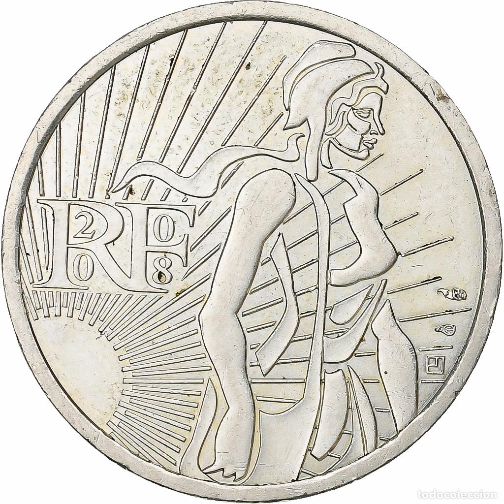 Moedas antigas da Europa: [#1166398] Francia, 5 Euro, Semeuse, 2008, Paris, Plata, EBC+