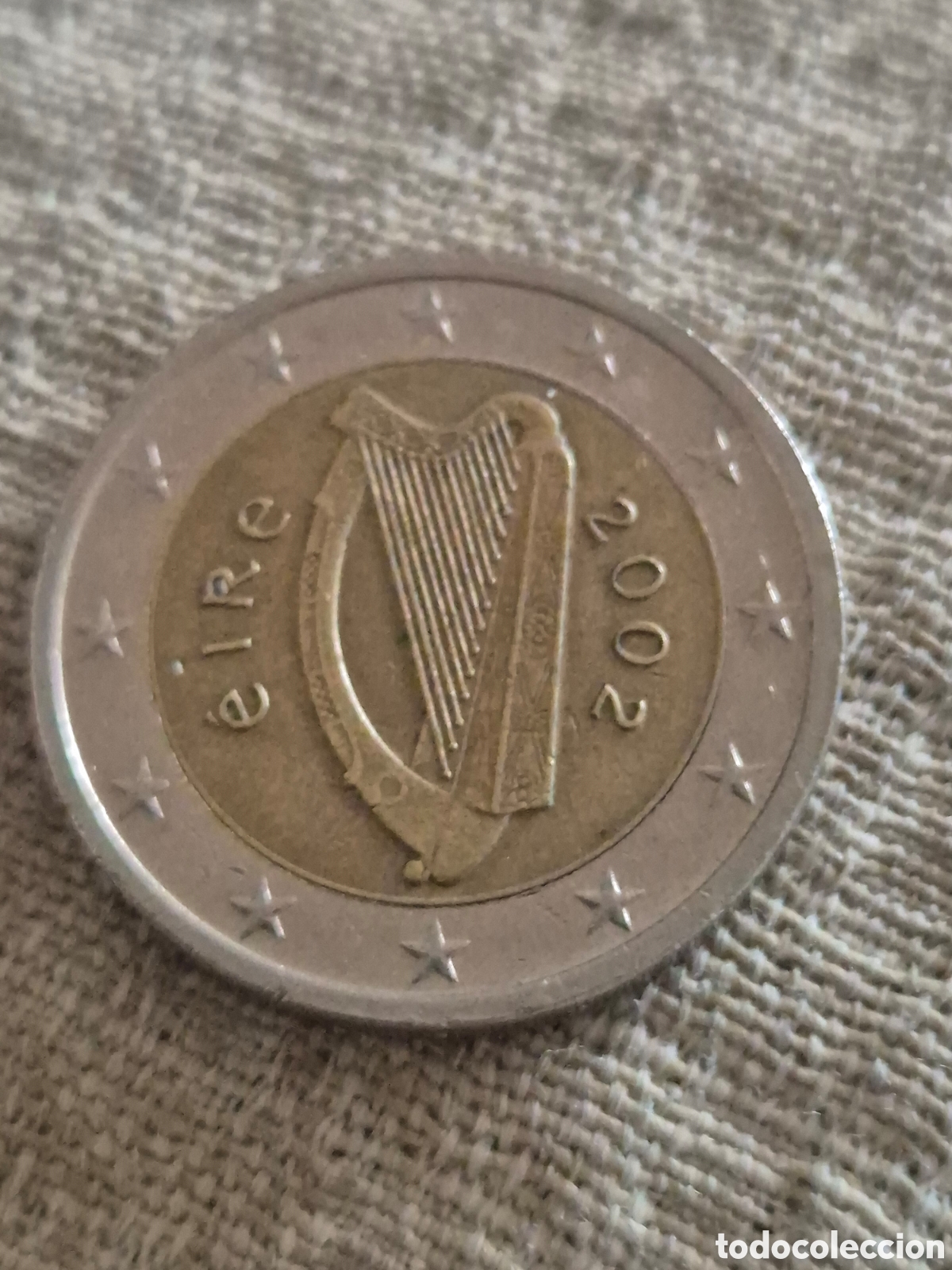 Moedas antigas da Europa: Moneda de 2&euro; de Irlanda 2002