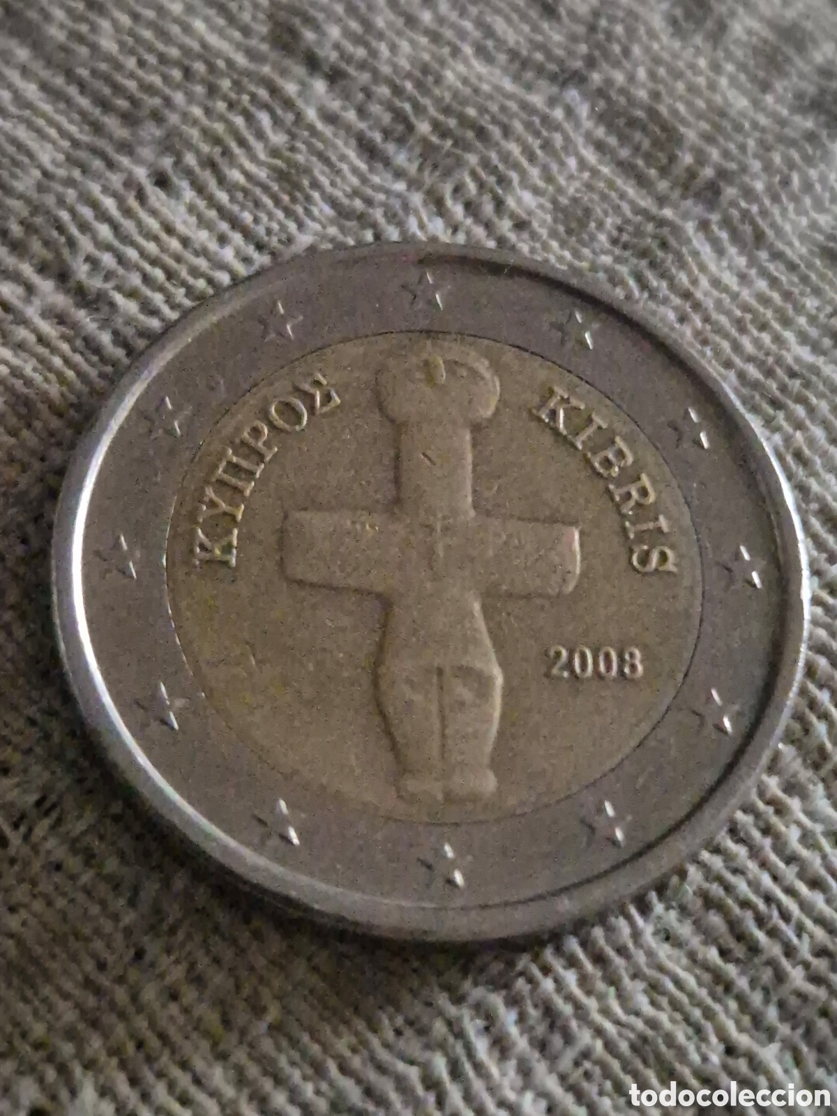 Moedas antigas da Europa: Moneda 2&euro; Chipre 2008