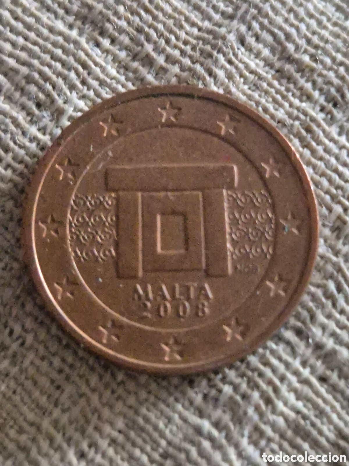 Moedas antigas da Europa: Moneda 0'02&euro; Malta 2008