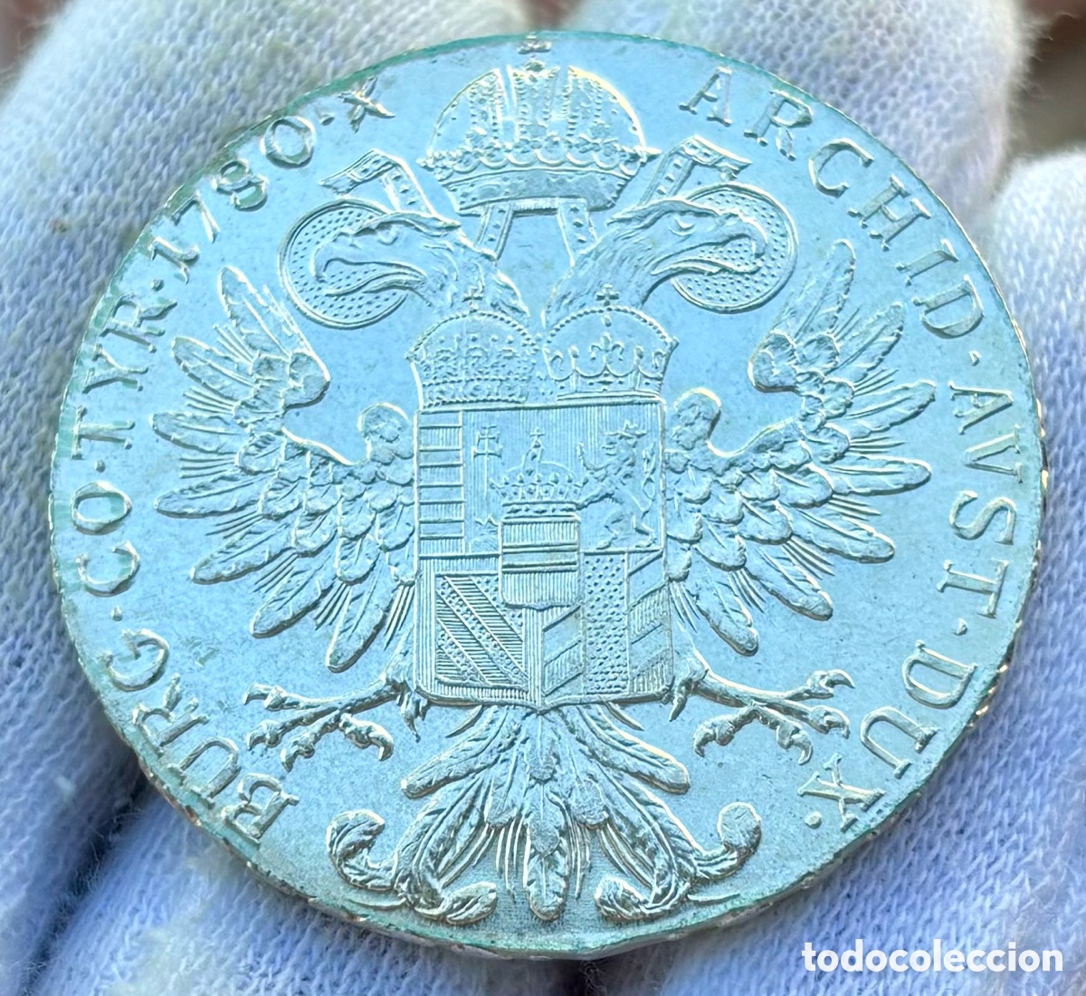 Moedas antigas da Europa: Moneda PLATA AUSTRIA 1 Thaler 1780 MAR&Iacute;A THERESA . SC-