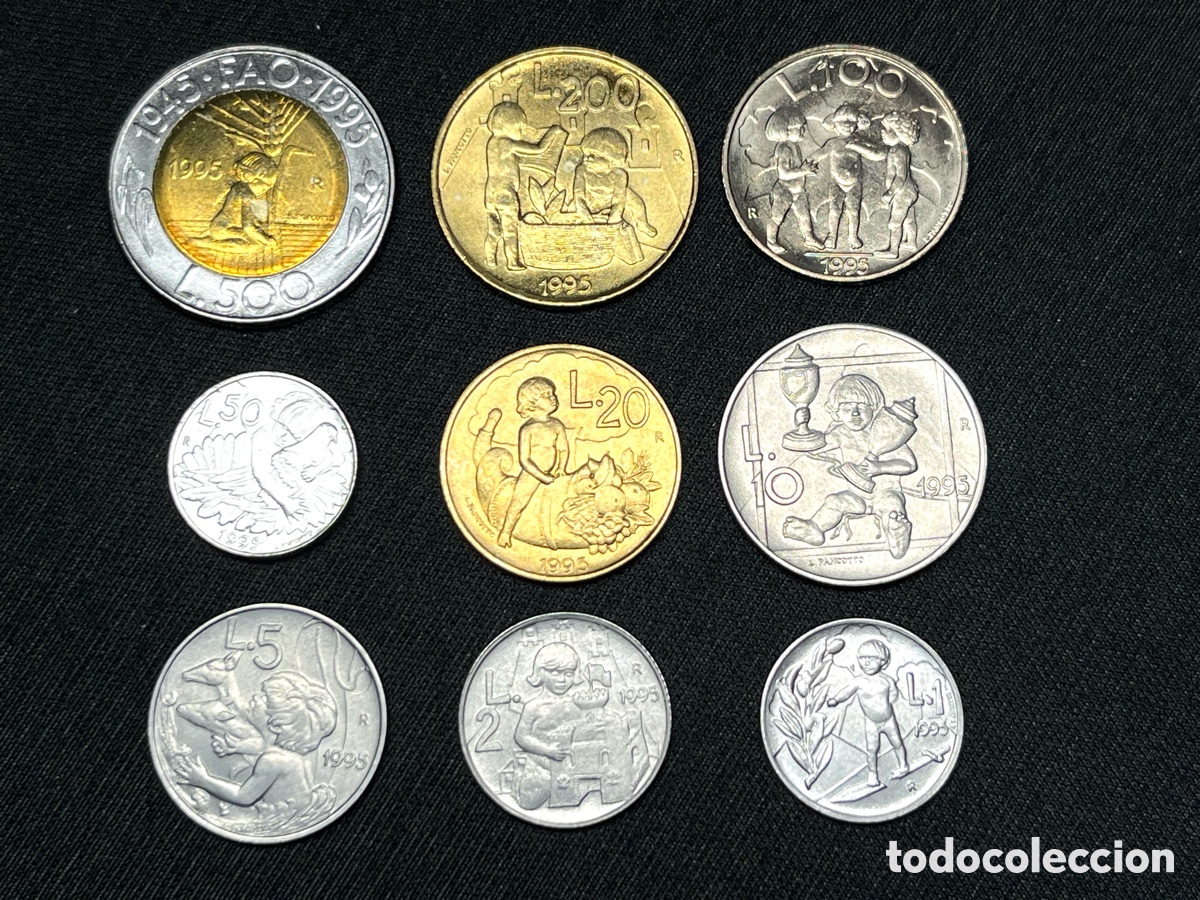 Monete antiche di Europa: Lote 9 monedas San Marino 1995 SC