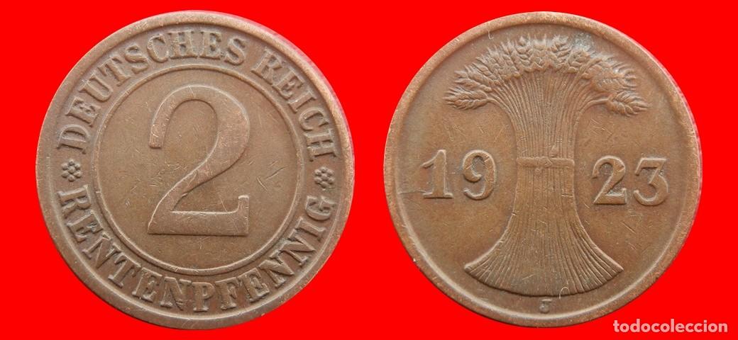 Monedas antiguas de Europa: 2 RENTENPFENNIG 1923J WEIMAR ALEMANIA-139409
