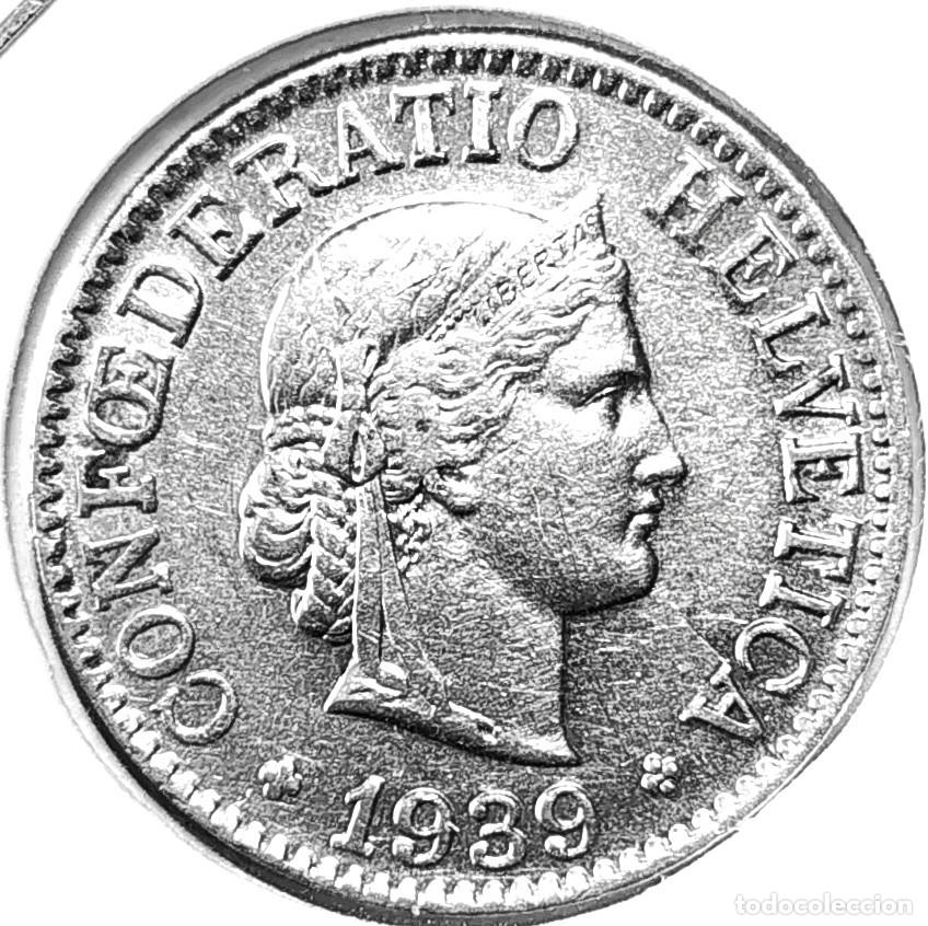 Monete antiche di Europa: SUIZA (1917-1967) - 10 CENTIMOS 1939 B - A - 3 GR. NIQUEL - DIAMETRO 19,15 mm - KM#27b - MB