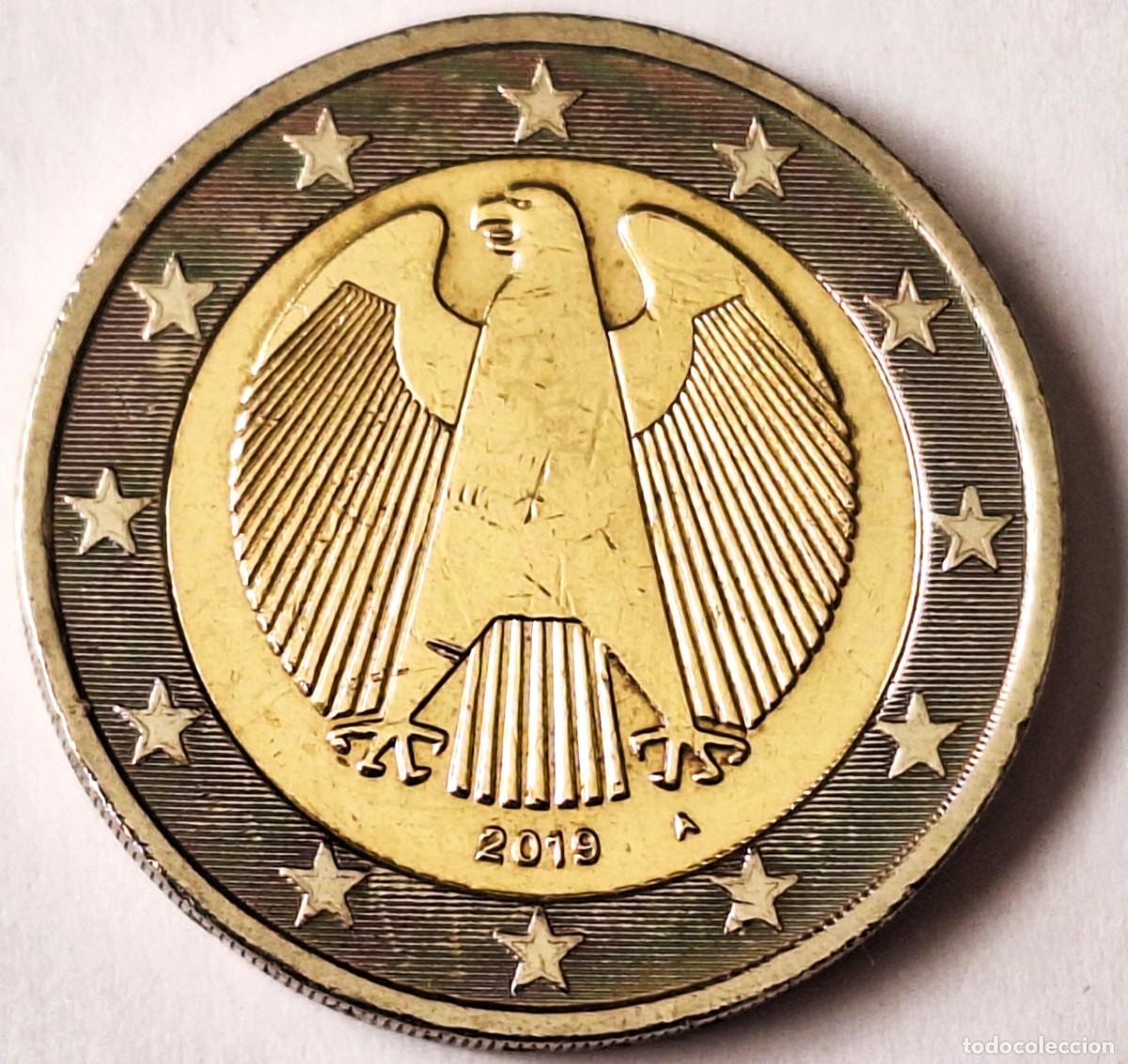 Moedas antigas da Europa: ALEMANIA - MONEDA DE 2 EUROS DEL A&Ntilde;O 2019 - CECA &rdquo; A &rdquo; - BIEN CONSERVADA