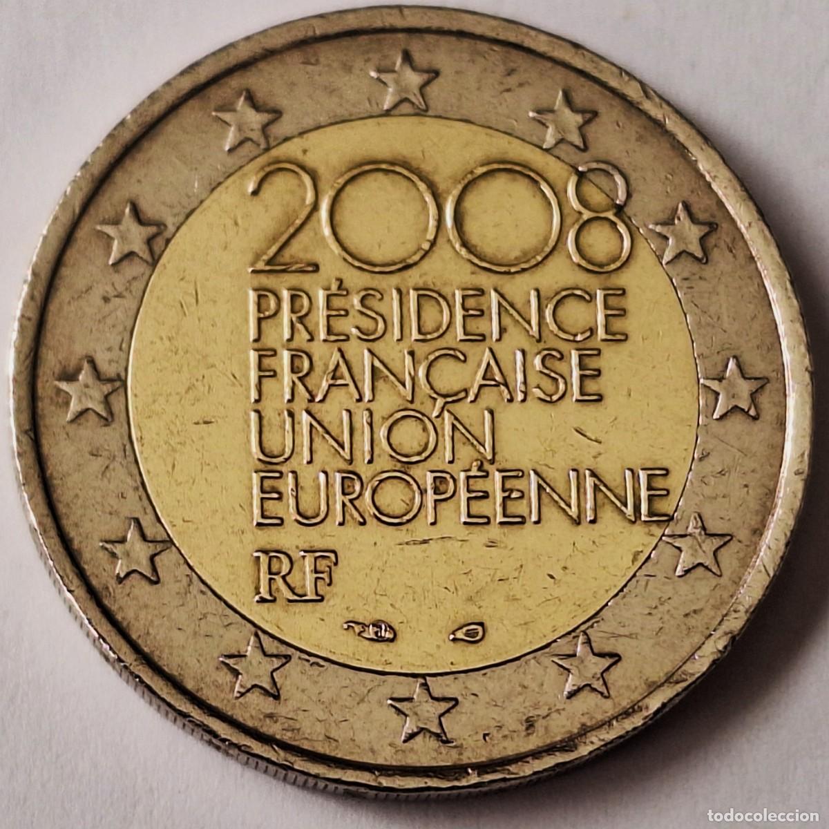 Monete antiche di Europa: FRANCIA - MONEDA CONMEMORATIVA DE 2 EUROS DEL A&Ntilde;O 2008 - PRESIDENCIA U. E. - BIEN CONSERVADA