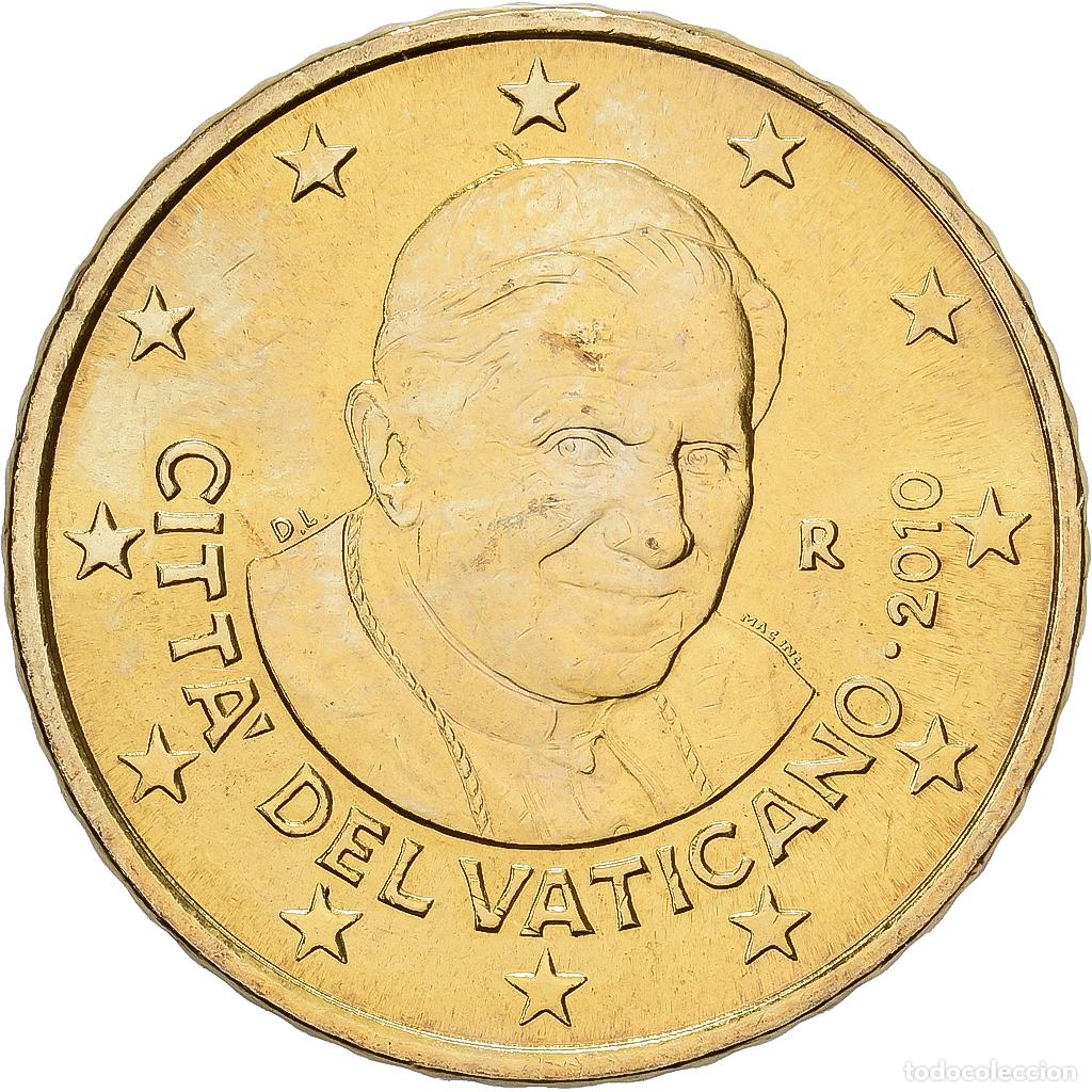 Monedas antiguas de Europa: [#1527171] CIUDAD DEL VATICANO, Pope Benedict XVI, 50 Euro Cent, 2010, Rome, Nordic gold